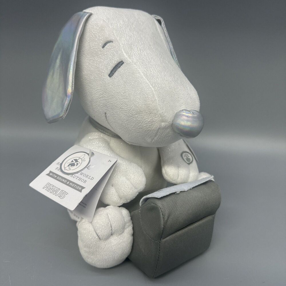 Hallmark Peanuts 75th Anniversary Snoopy With Typewriter Play Linus & Lucy Theme